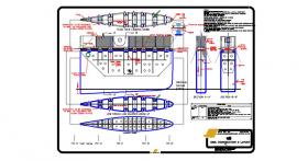 This drawing was developed for M5 to show the modified keel. The original bulb has been deleted to reduce the weight of the keel because of the decision to swap steel rigging for carbon fiber rigging. 

